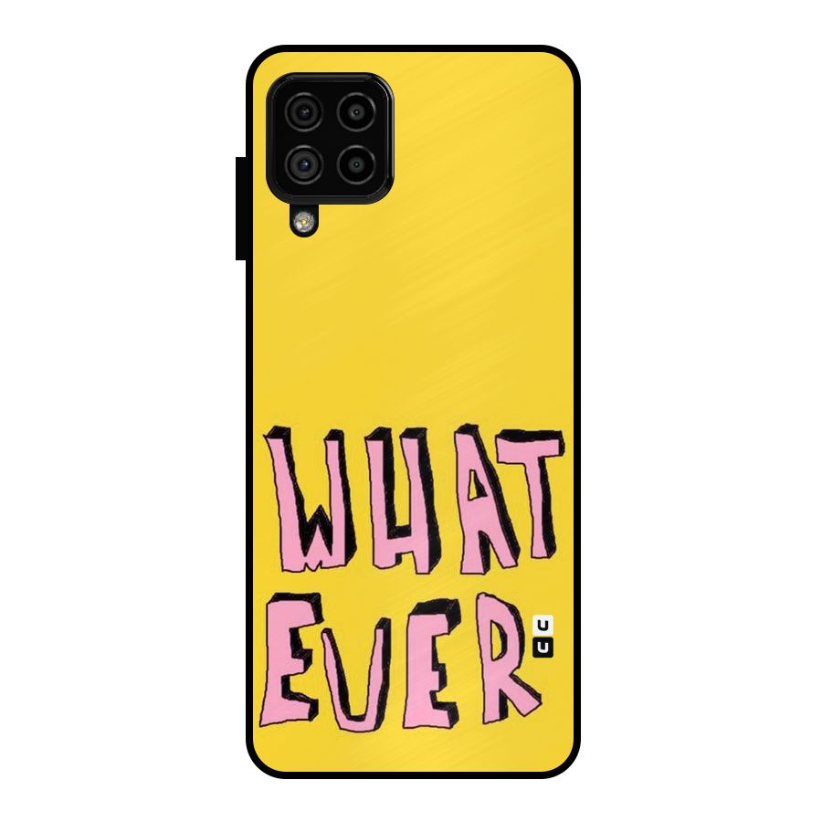 Whatever Yellow Metal Back Case for Galaxy A22 4G