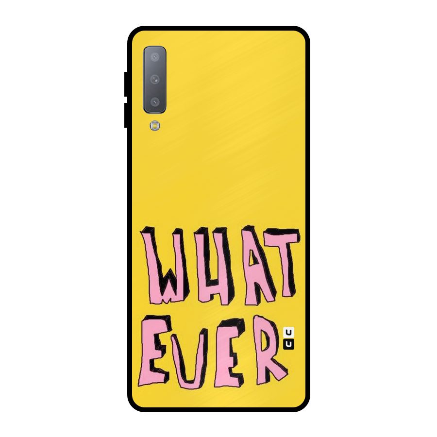 Whatever Yellow Metal Back Case for Galaxy A7 (2018)