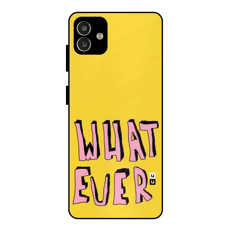 Whatever Yellow Metal Back Case for Galaxy M13 5G