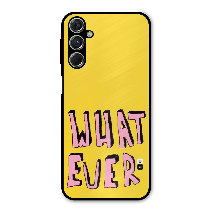 Whatever Yellow Metal Back Case for Galaxy M34