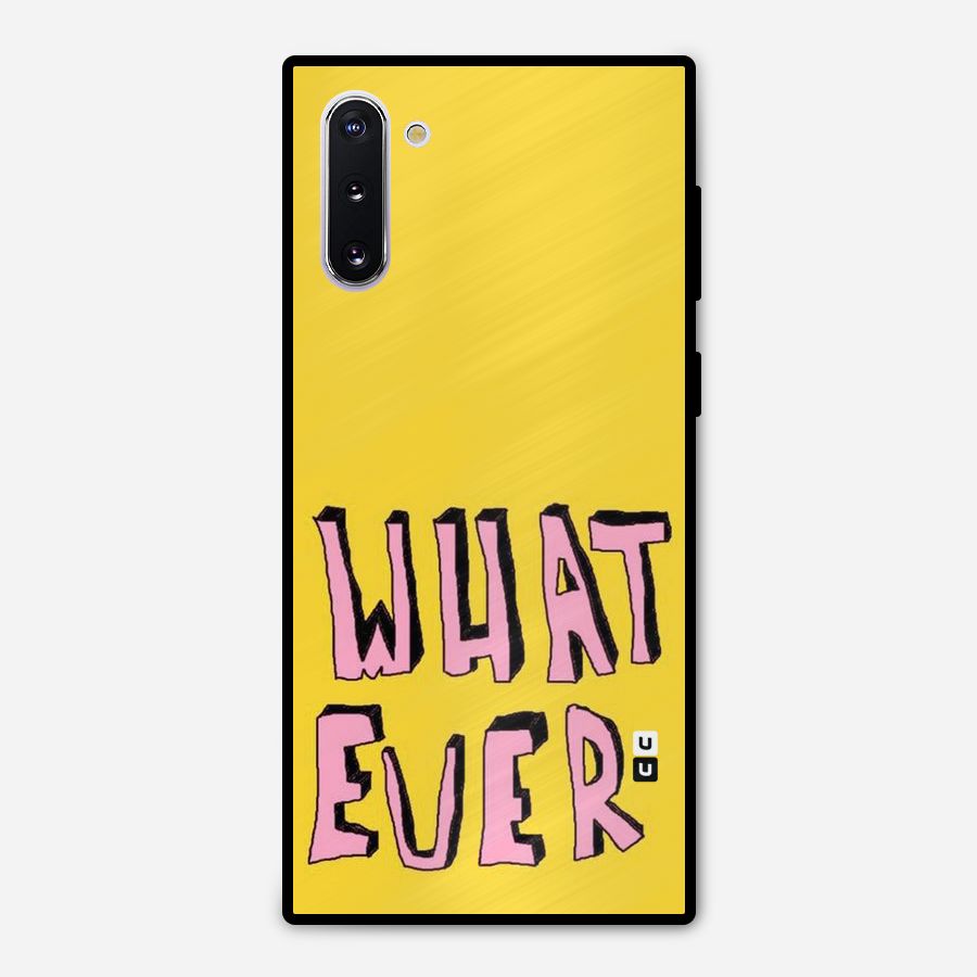 Whatever Yellow Metal Back Case for Galaxy Note 10