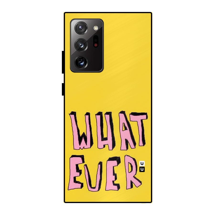 Whatever Yellow Metal Back Case for Galaxy Note 20 Ultra