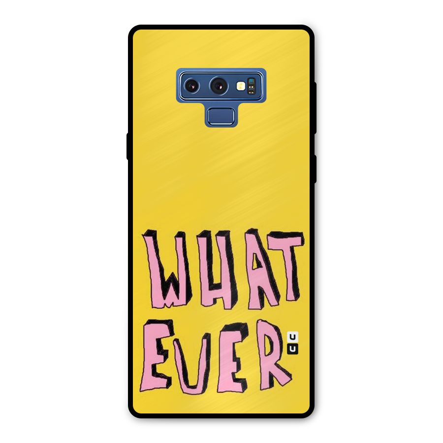 Whatever Yellow Metal Back Case for Galaxy Note 9