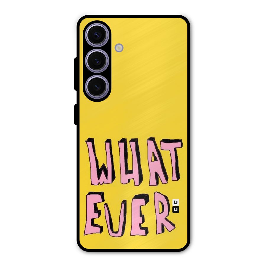 Whatever Yellow Metal Back Case for Galaxy S24