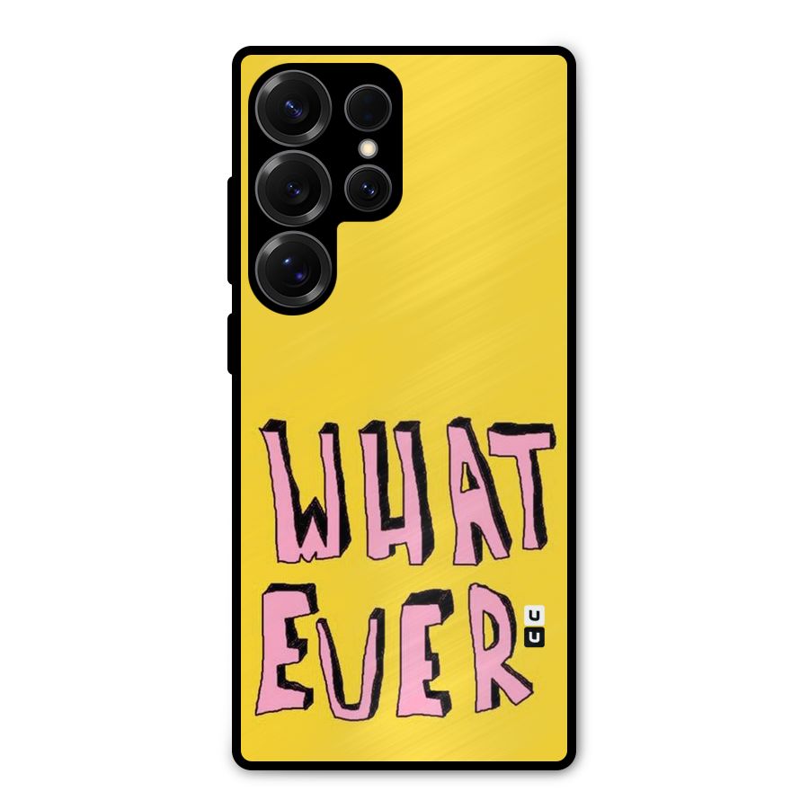 Whatever Yellow Metal Back Case for Galaxy S25 Ultra