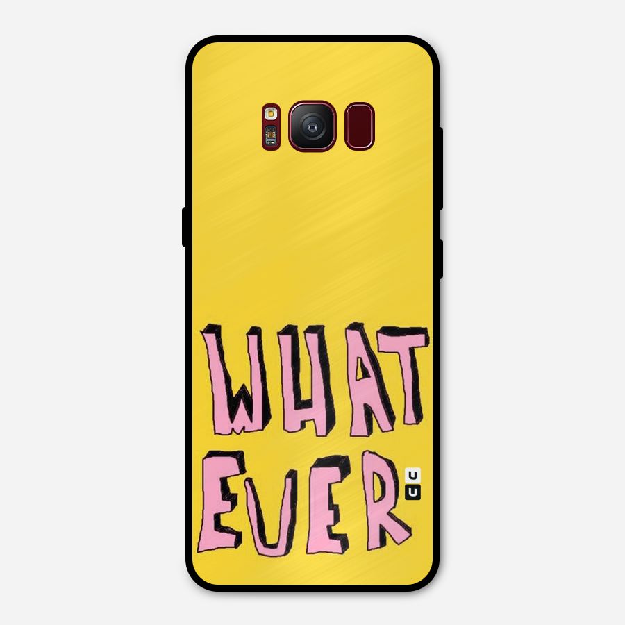 Whatever Yellow Metal Back Case for Galaxy S8