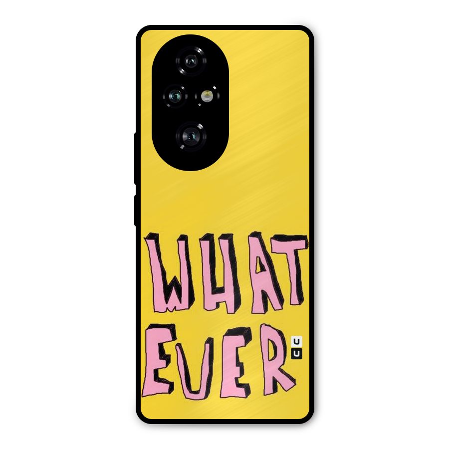 Whatever Yellow Metal Back Case for Honor 200 Pro