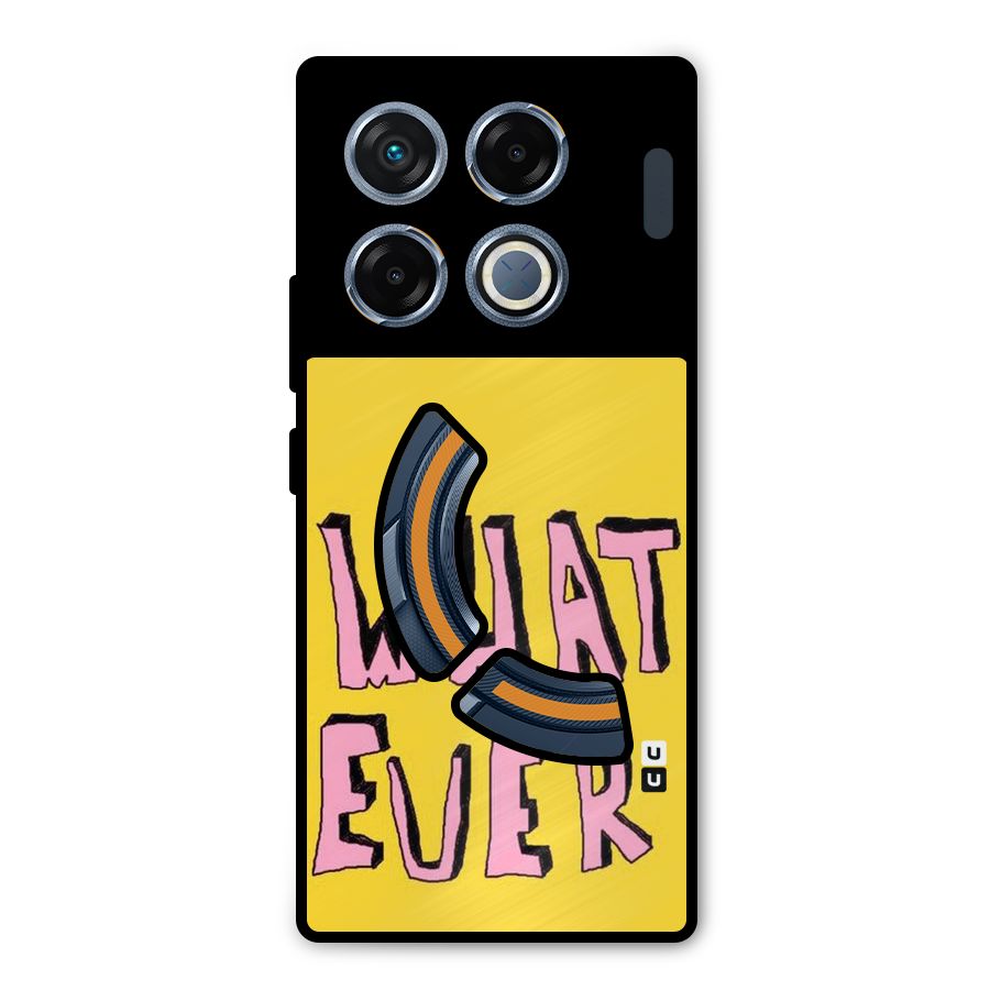 Whatever Yellow Metal Back Case for Infinix GT 20 Pro