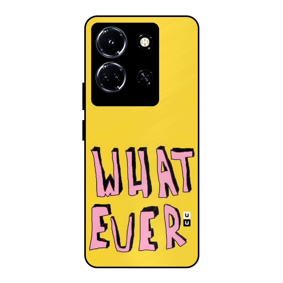 Whatever Yellow Metal Back Case for Infinix Note 30 5G