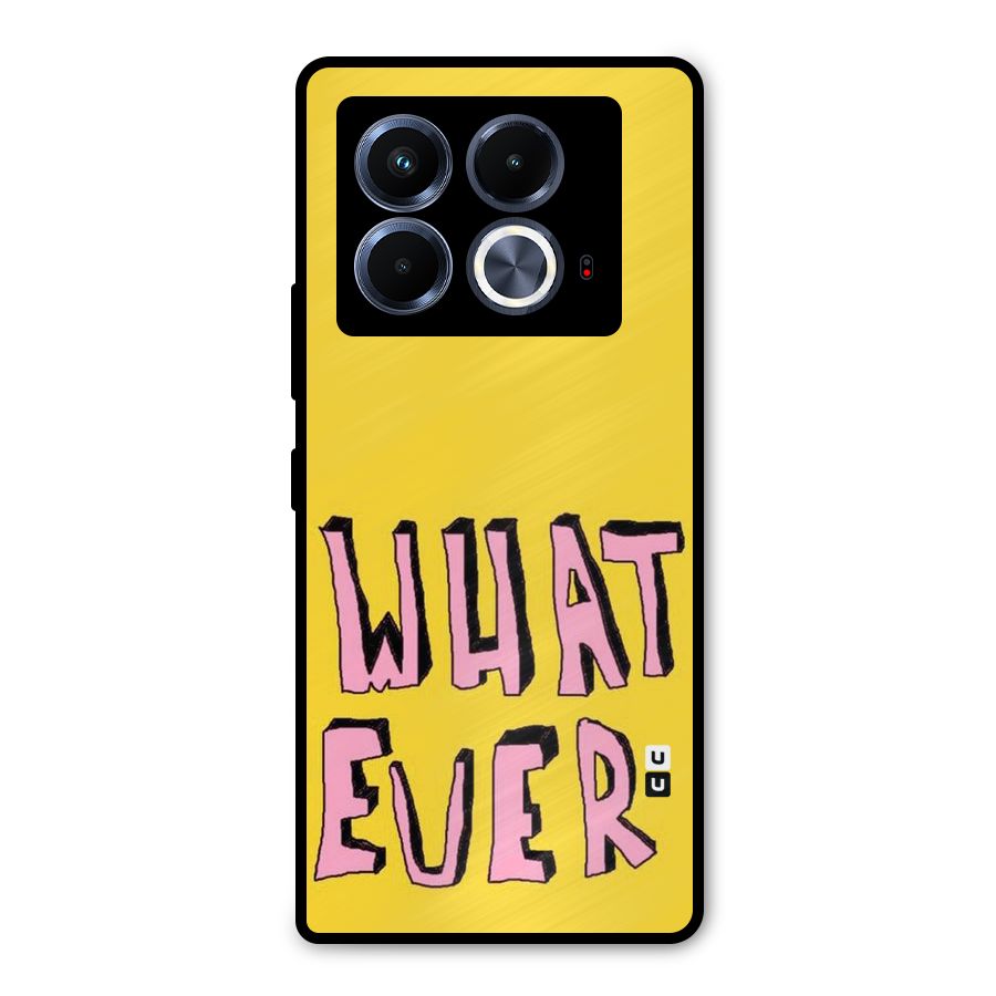 Whatever Yellow Metal Back Case for Infinix Note 40 5G