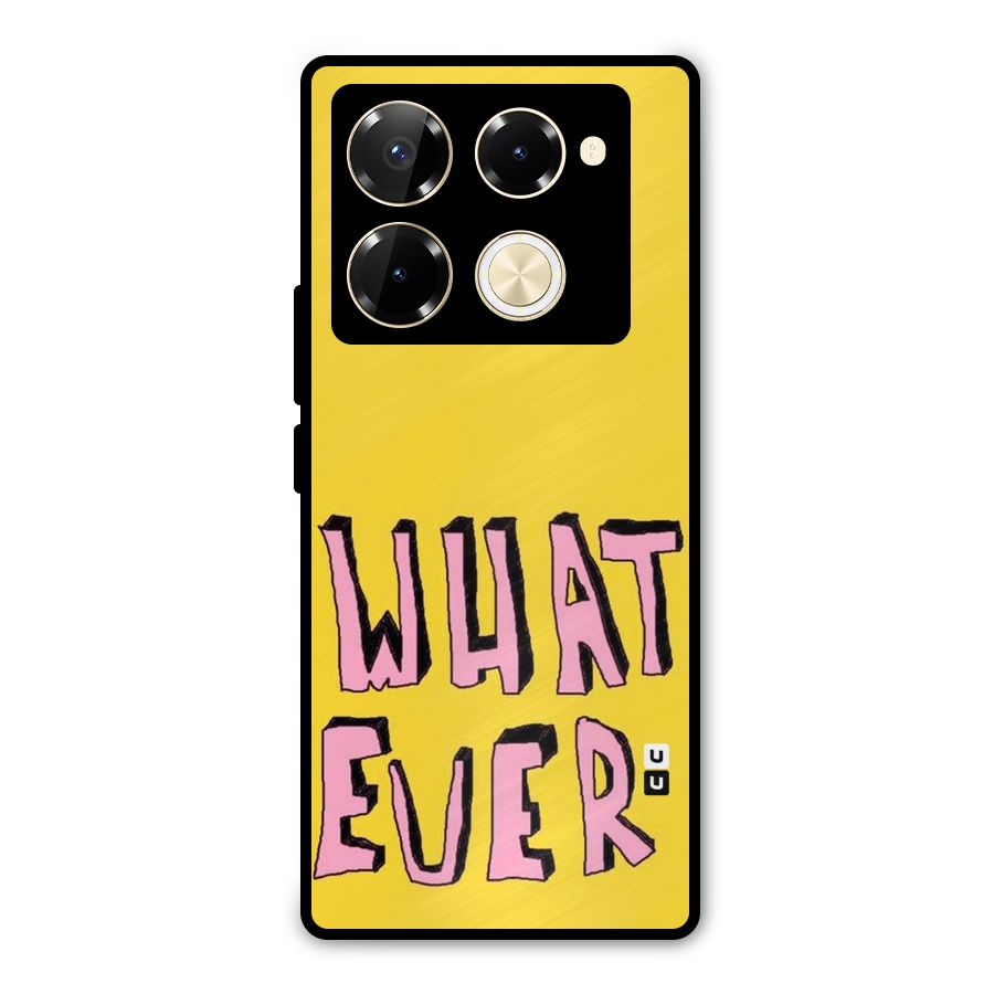 Whatever Yellow Metal Back Case for Infinix Note 40 Pro