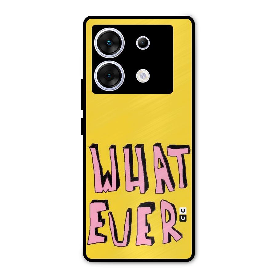 Whatever Yellow Metal Back Case for Infinix Zero 30 5G