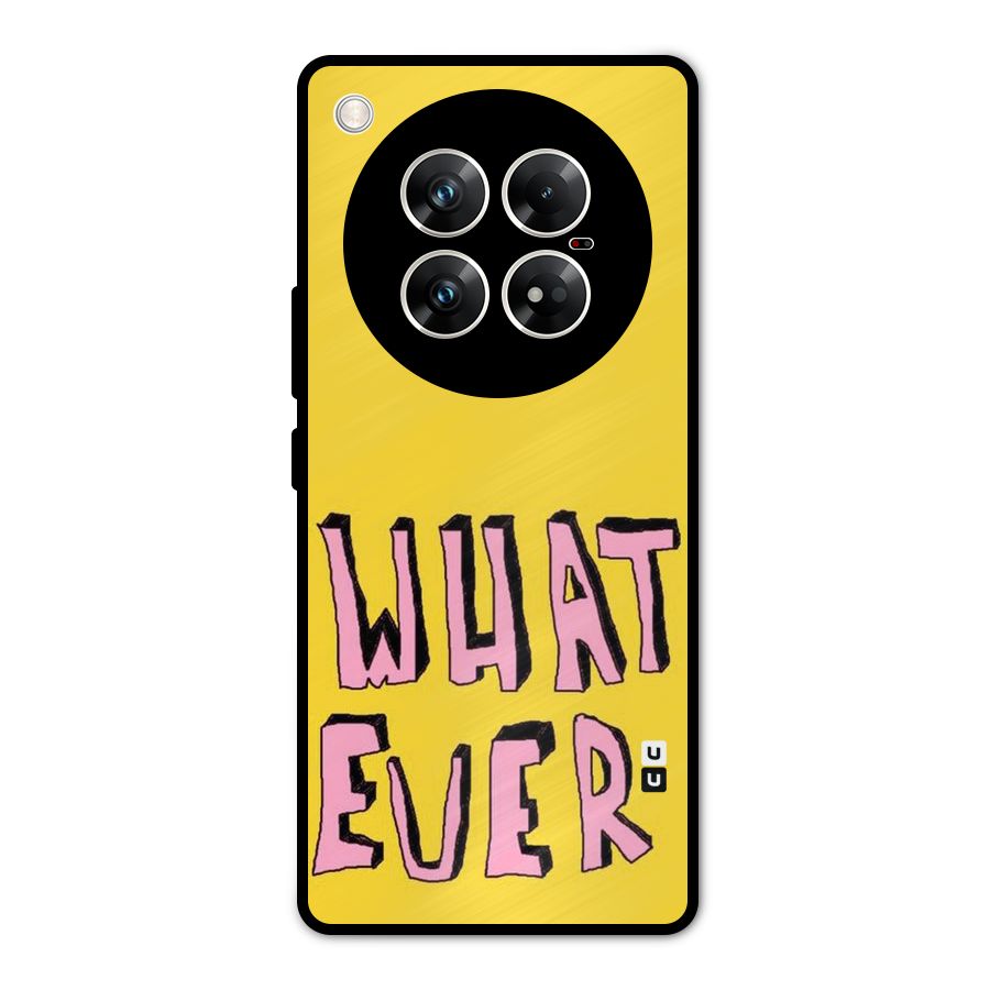 Whatever Yellow Metal Back Case for Infinix Zero 40 5G