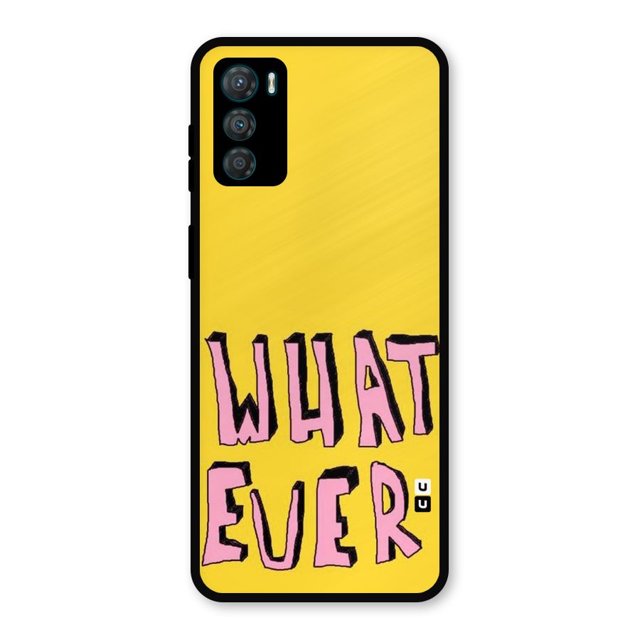 Whatever Yellow Metal Back Case for Moto G42