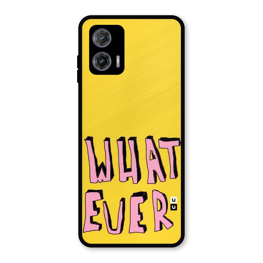 Whatever Yellow Metal Back Case for Moto G73