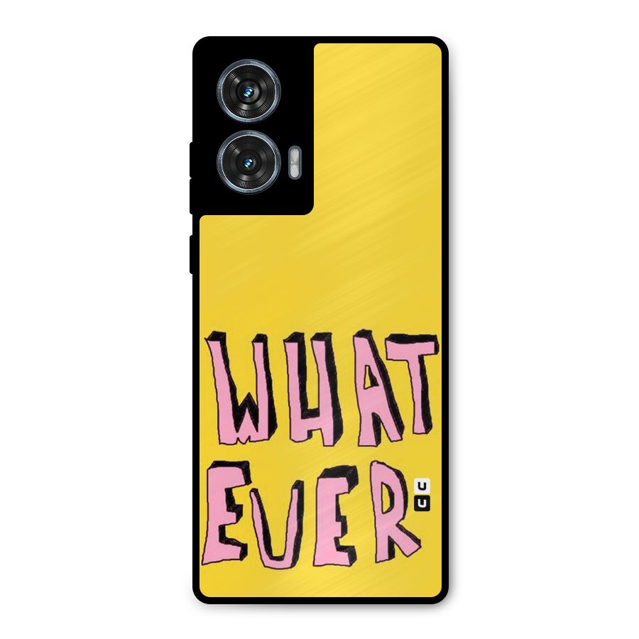 Whatever Yellow Metal Back Case for Motorola Edge 50 Fusion