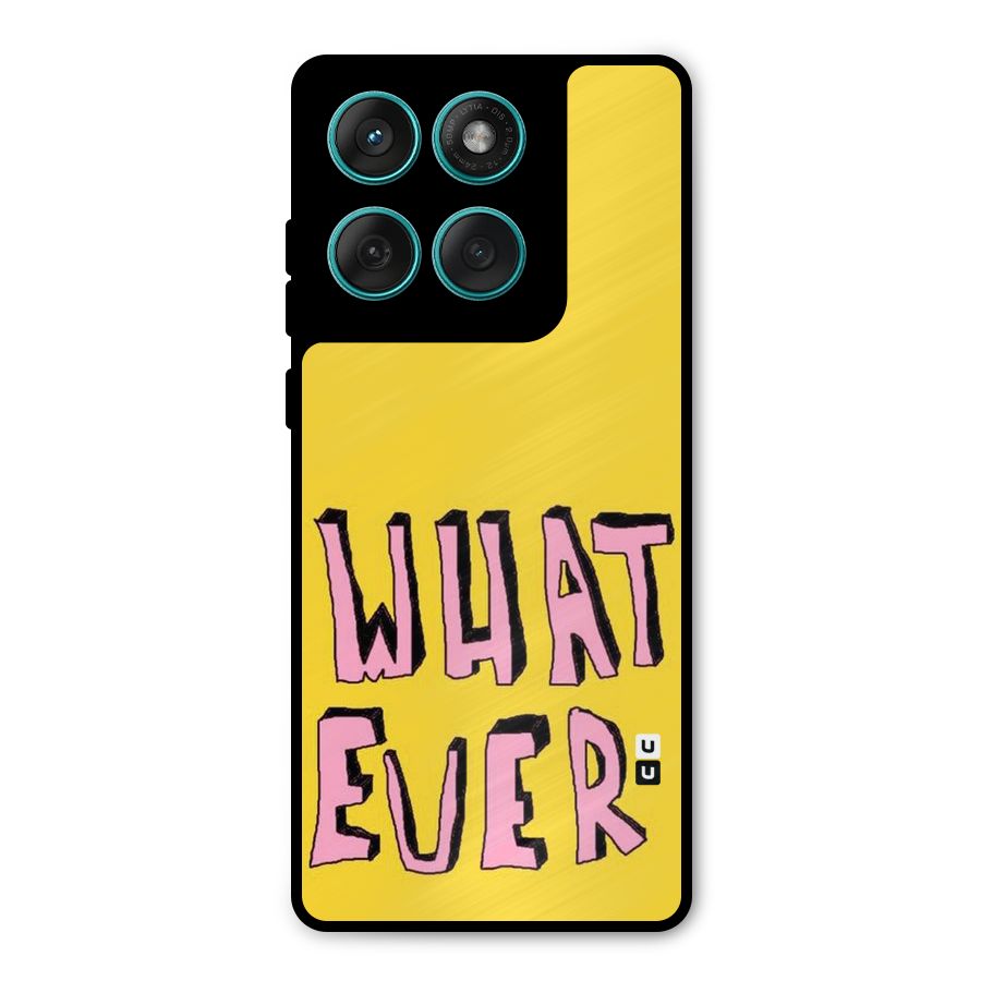 Whatever Yellow Metal Back Case for Motorola Edge 60