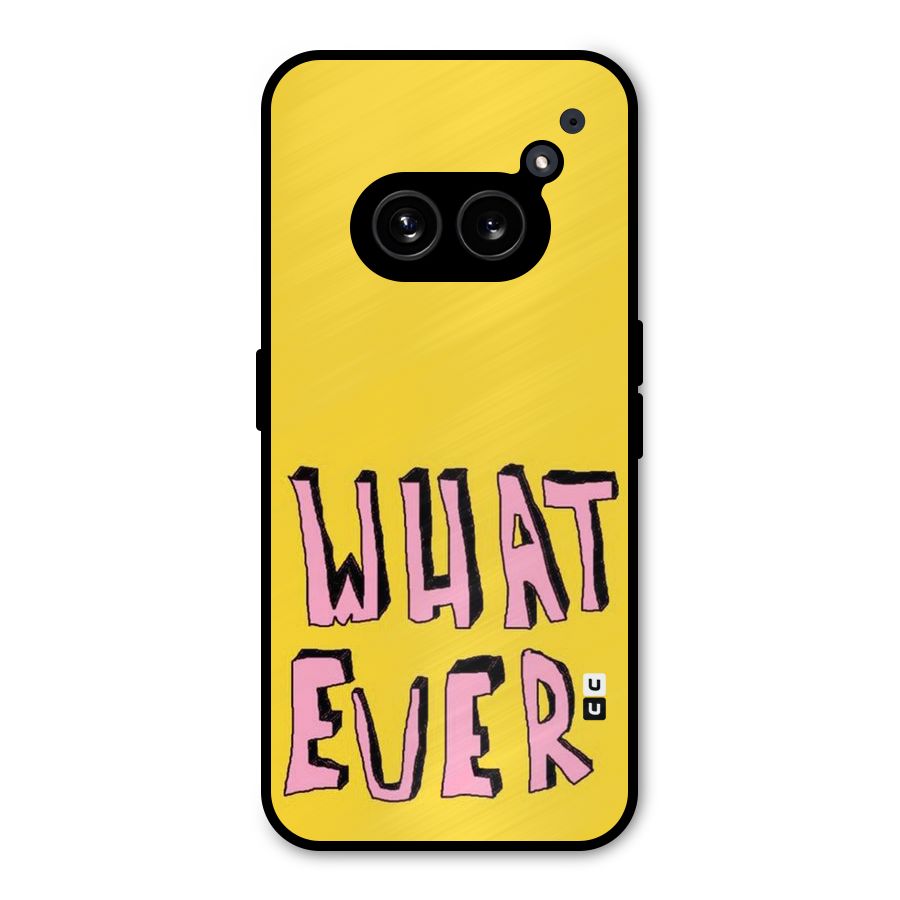 Whatever Yellow Metal Back Case for Nothing Phone 2a