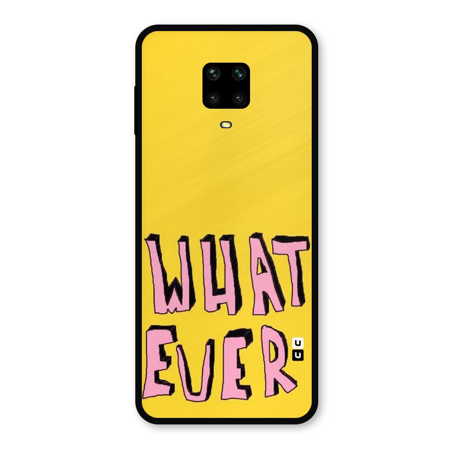 Whatever Yellow Metal Back Case for Poco M2 Pro