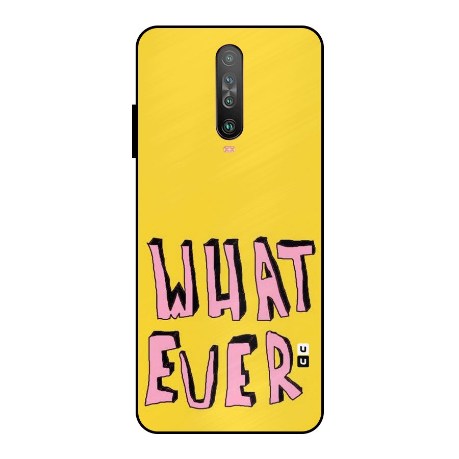 Whatever Yellow Metal Back Case for Poco X2