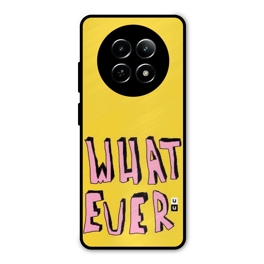 Whatever Yellow Metal Back Case for Realme 12 5G