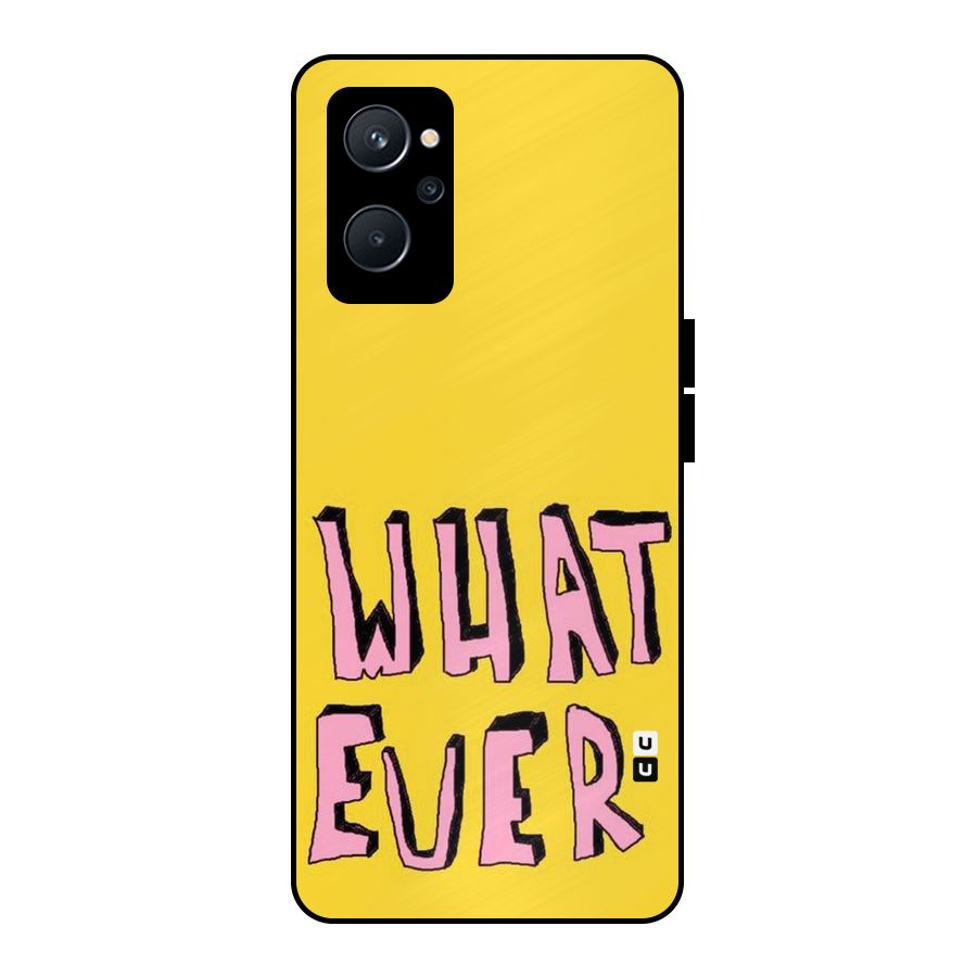 Whatever Yellow Metal Back Case for Realme 9i 5G