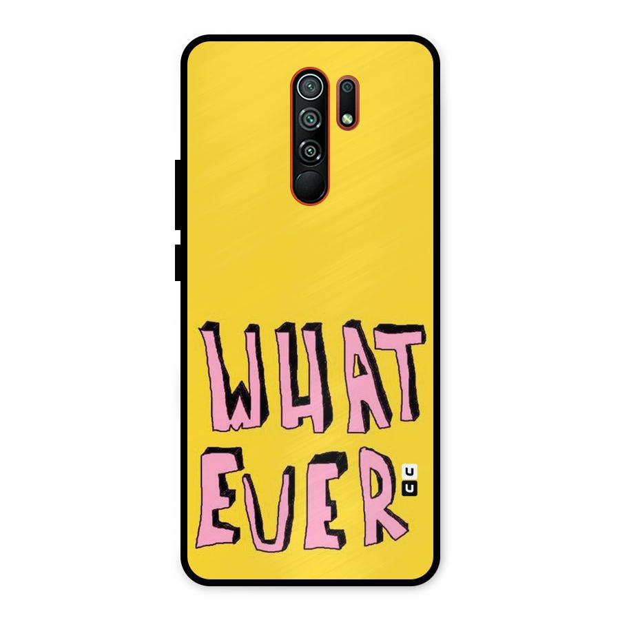 Whatever Yellow Metal Back Case for Redmi 9 Prime