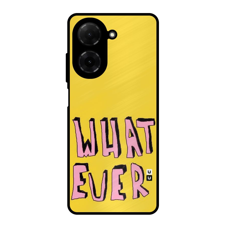 Whatever Yellow Metal Back Case for Redmi A5 4G