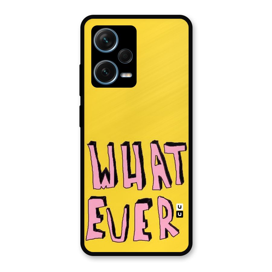 Whatever Yellow Metal Back Case for Redmi Note 12 Pro Plus 5G