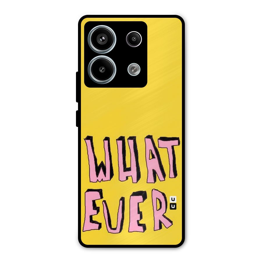 Whatever Yellow Metal Back Case for Redmi Note 13 Pro 5G