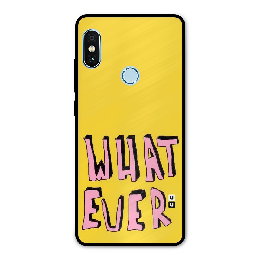 Whatever Yellow Metal Back Case for Redmi Note 5 Pro