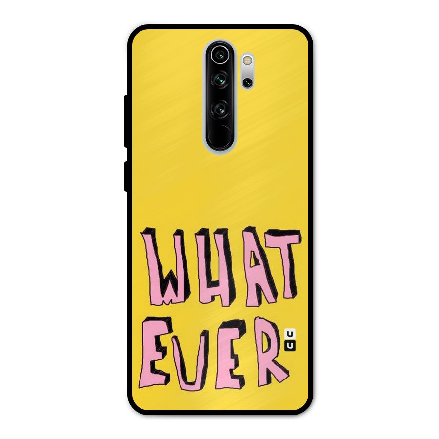 Whatever Yellow Metal Back Case for Redmi Note 8 Pro