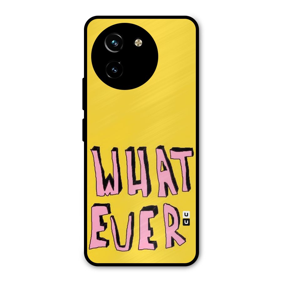 Whatever Yellow Metal Back Case for Vivo T3x