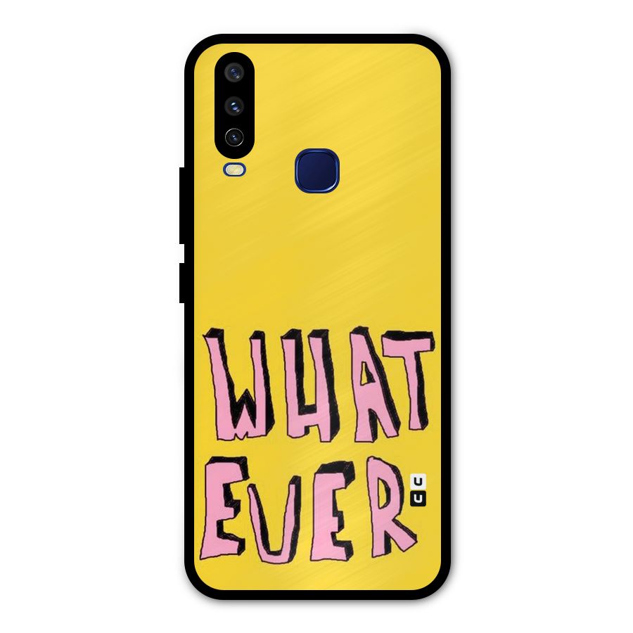 Whatever Yellow Metal Back Case for Vivo V17