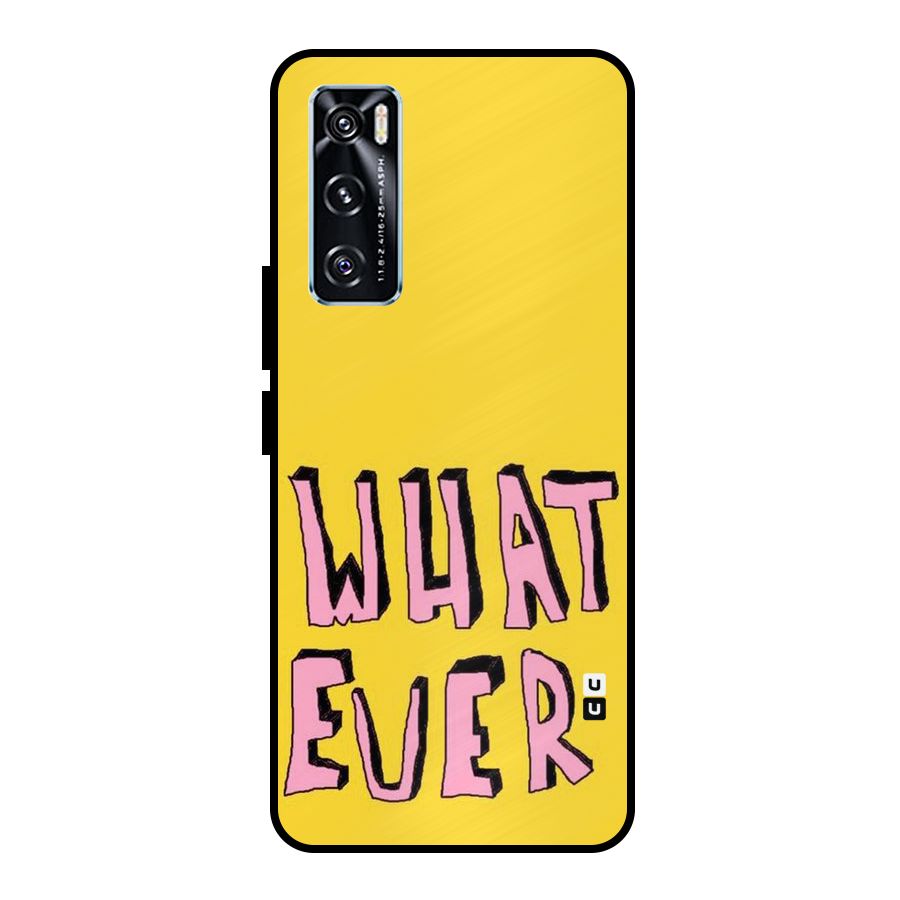 Whatever Yellow Metal Back Case for Vivo V20 SE