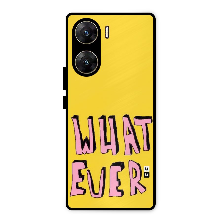 Whatever Yellow Metal Back Case for Vivo V29e