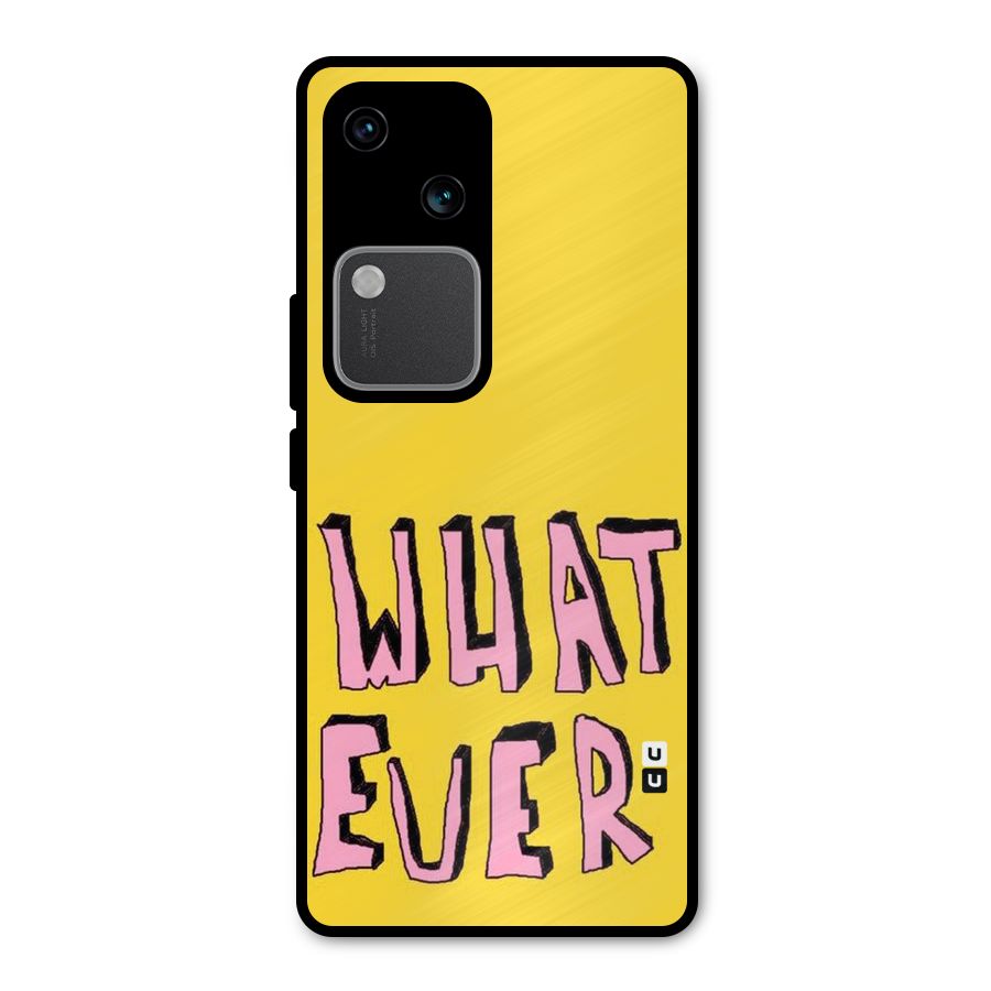 Whatever Yellow Metal Back Case for Vivo V30