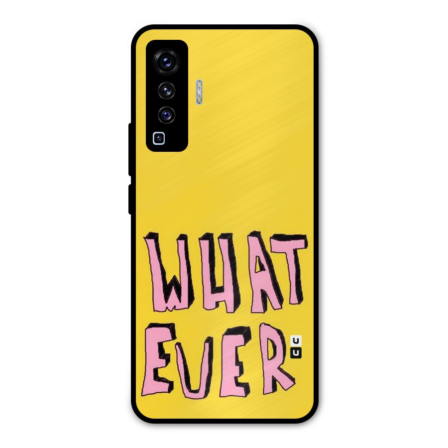 Whatever Yellow Metal Back Case for Vivo X50