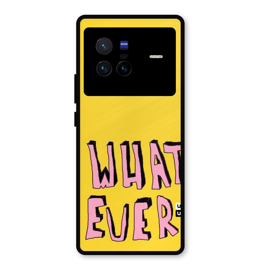 Whatever Yellow Metal Back Case for Vivo X80