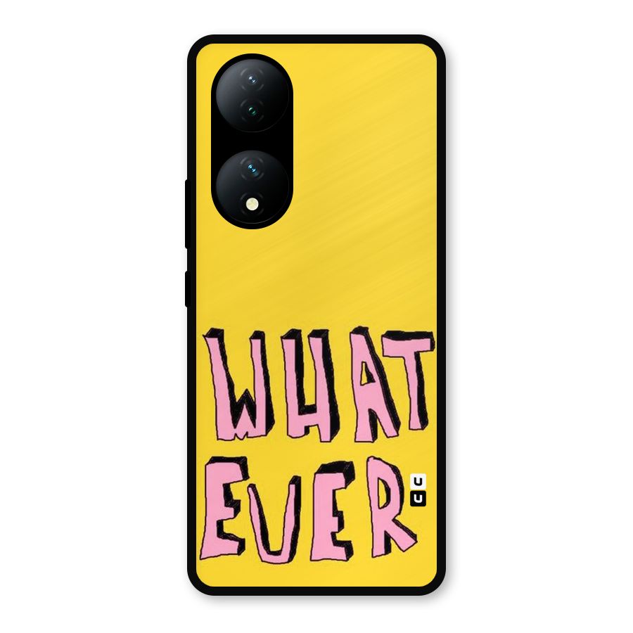 Whatever Yellow Metal Back Case for Vivo Y100a