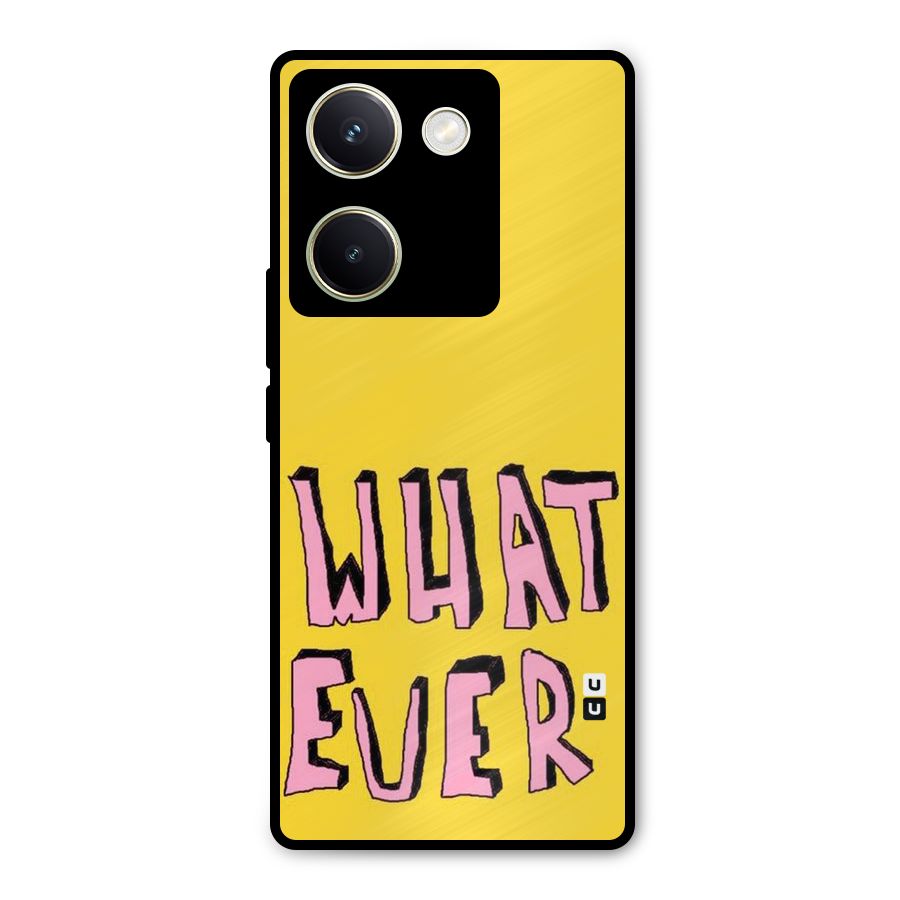 Whatever Yellow Metal Back Case for Vivo Y200 Pro