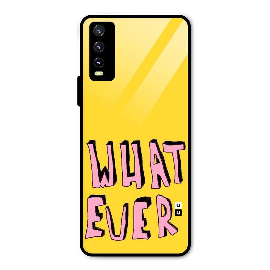 Whatever Yellow Metal Back Case for Vivo Y20g