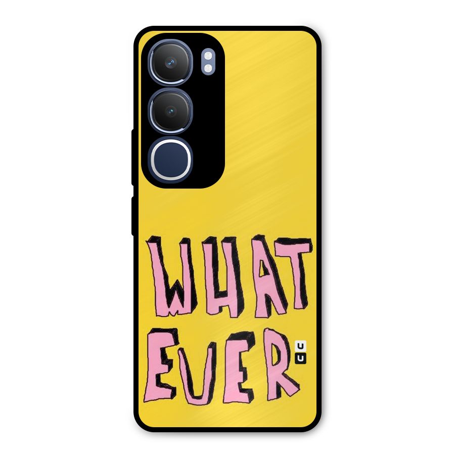 Whatever Yellow Metal Back Case for Vivo Y29