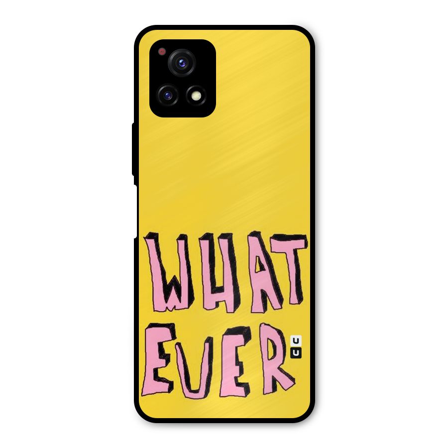 Whatever Yellow Metal Back Case for Vivo Y72 5G