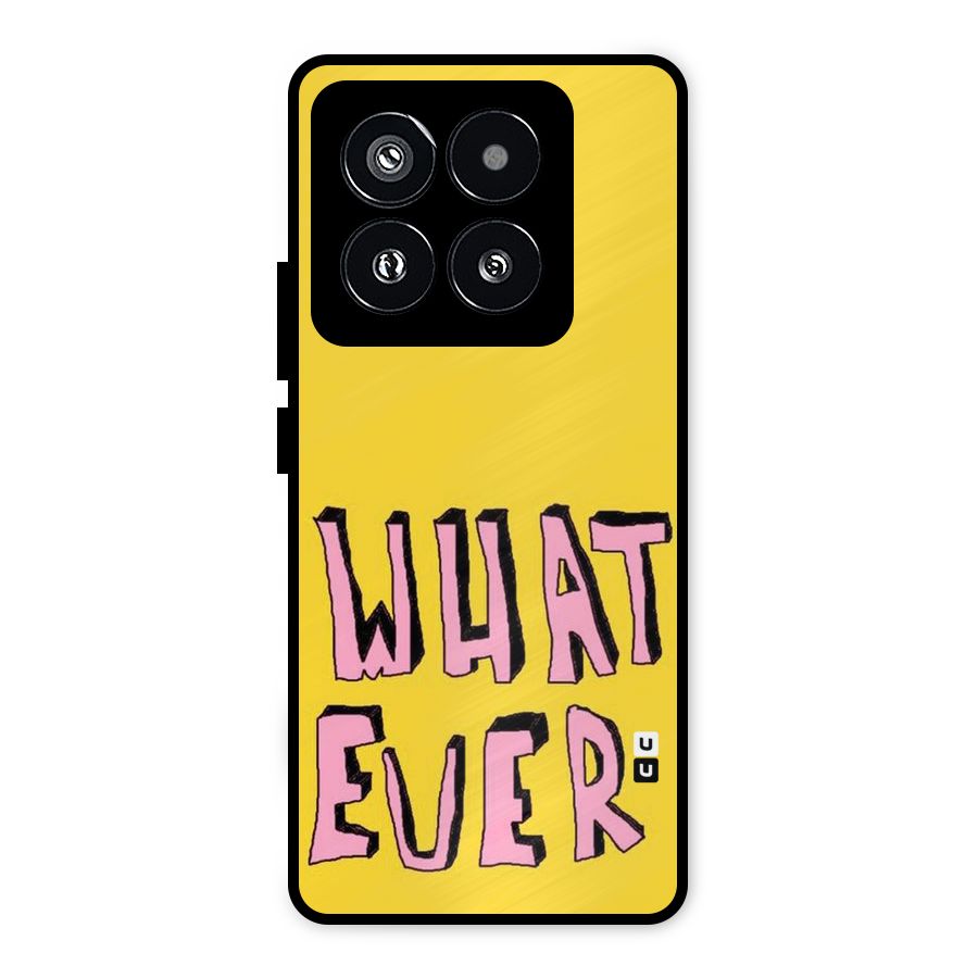 Whatever Yellow Metal Back Case for Xiaomi 14 Pro