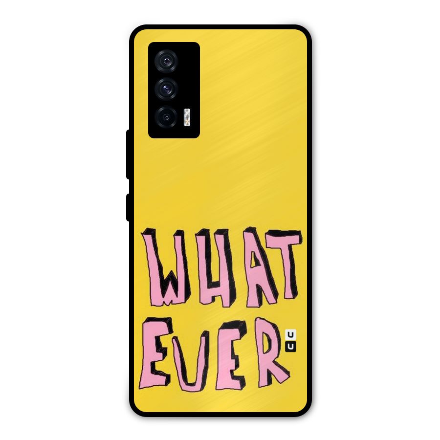 Whatever Yellow Metal Back Case for iQOO 7 5G