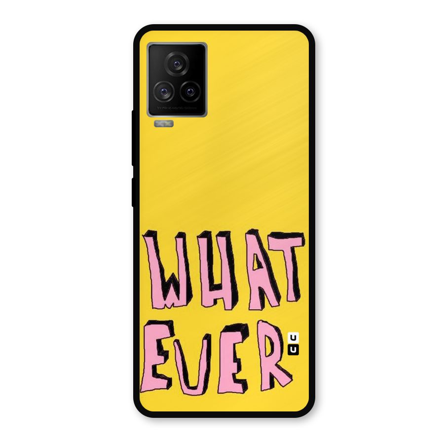 Whatever Yellow Metal Back Case for iQOO 7 Legend 5G
