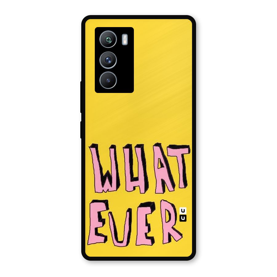 Whatever Yellow Metal Back Case for iQOO 9 SE