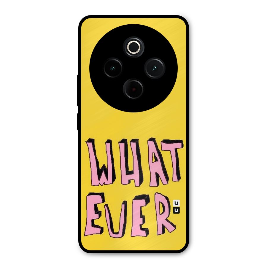 Whatever Yellow Metal Back Case for iQOO Z10