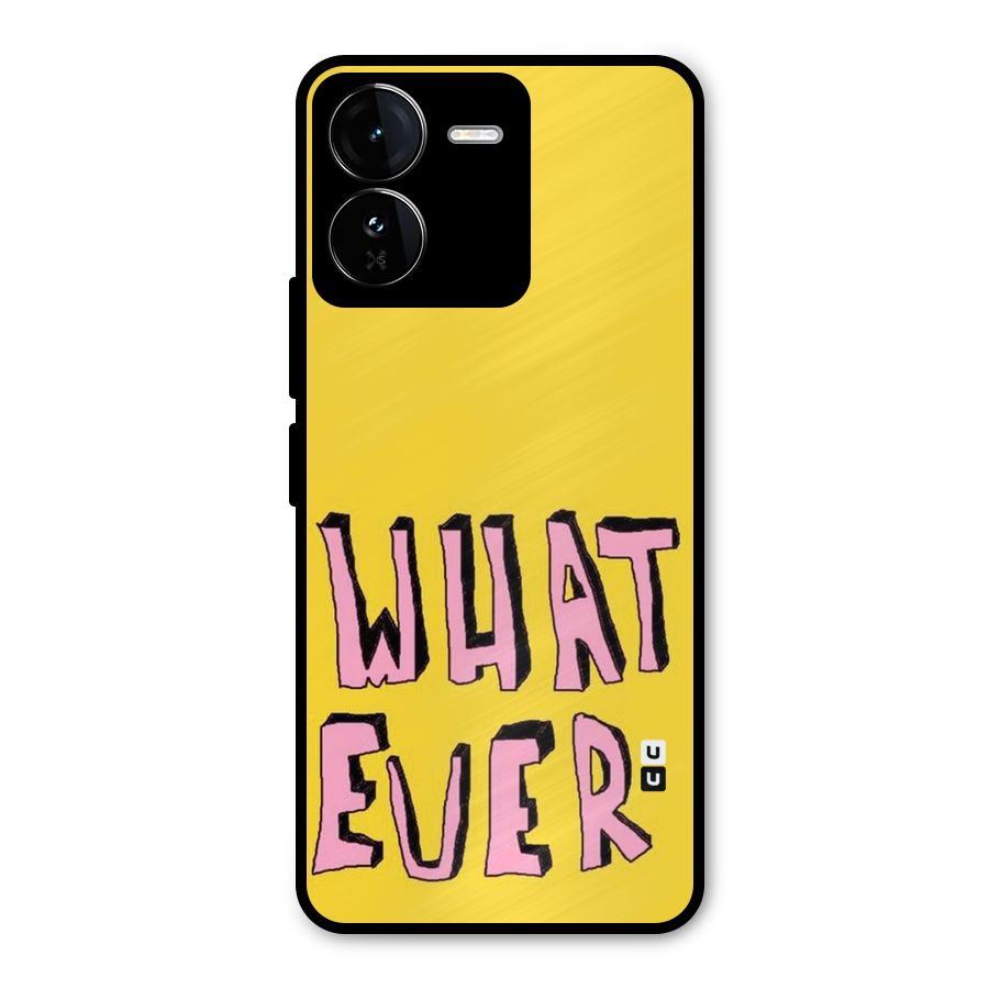 Whatever Yellow Metal Back Case for iQOO Z9